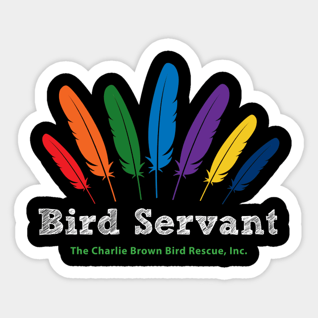 CB bird servant - white type Sticker by Just Winging It Designs